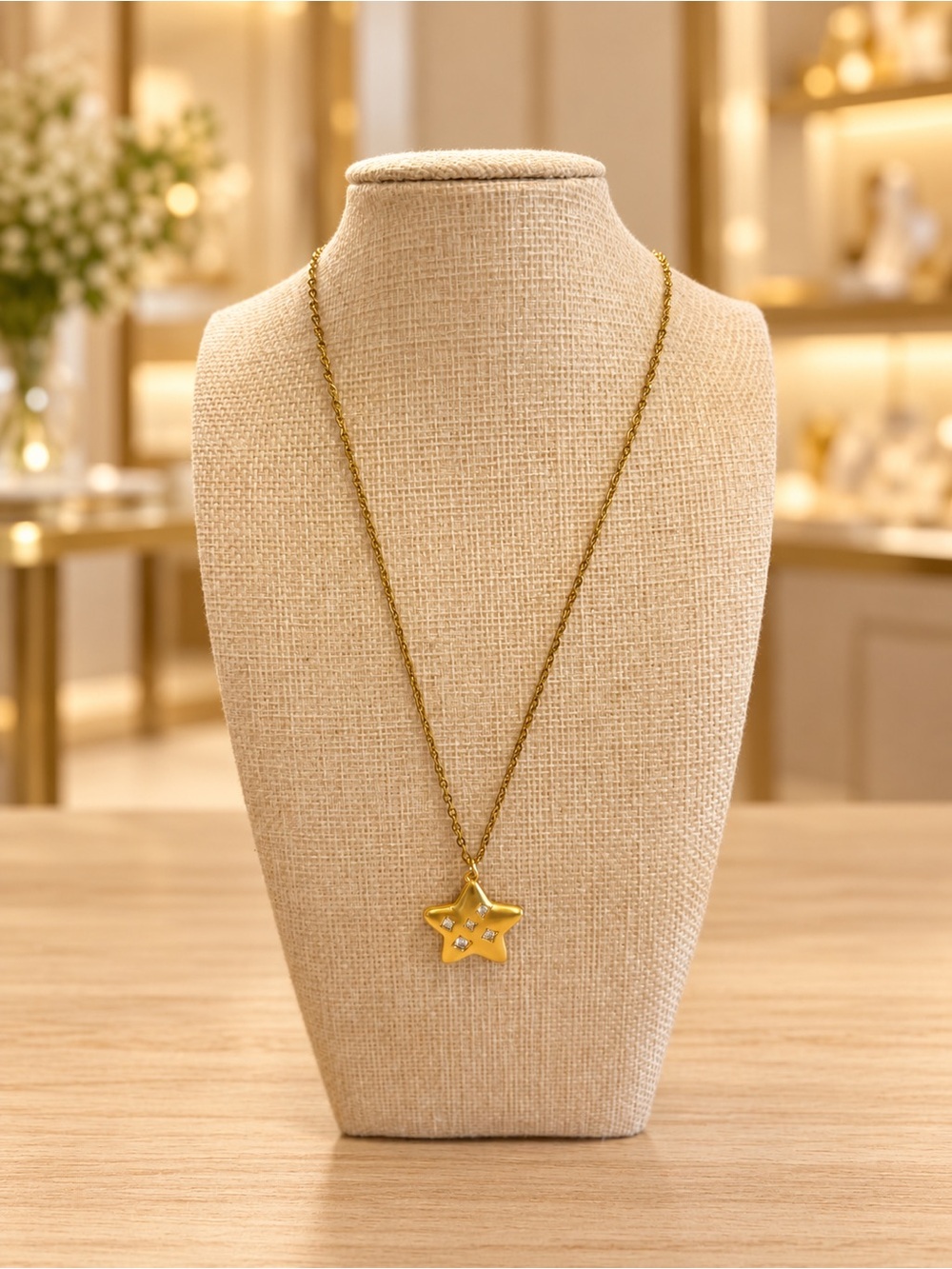 VB&CO GOLD STAR NECKLACE